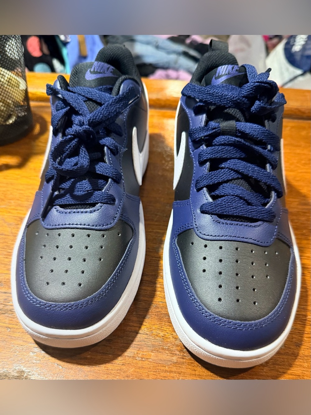Nike Court Borough Low 2 Unisex Kids Navy/White/Black 6.5Y Back to School
